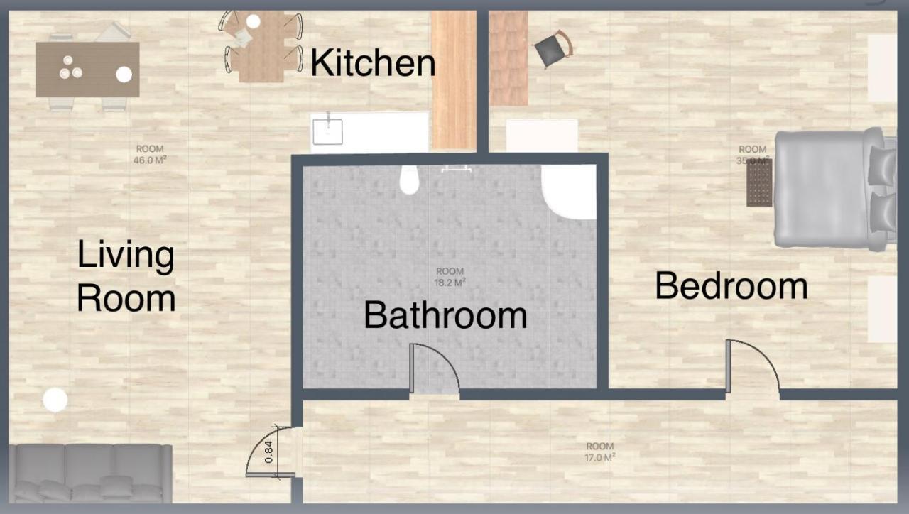 2-Zimmer City Apartment 57M² Mit King Size Bett Und Kueche Munster  Extérieur photo
